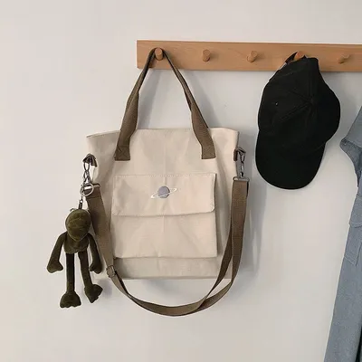 Planet ins canvas bag female student Korean crossbody bag