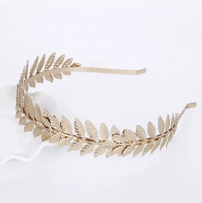 European and American metal leaf headband hair band