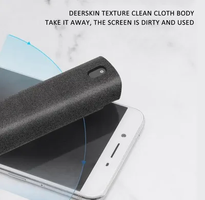 2 In 1 Phone Computer Screen Cleaner Kit For Screen Dust Removal Microfiber Cloth Set