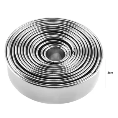 Round stainless steel cake mold set