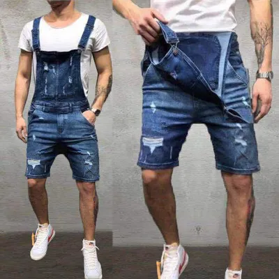 Slim and popular men's Jeans Belt pants with holes