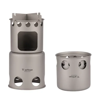 Titanium artisan pure titanium wood stove
