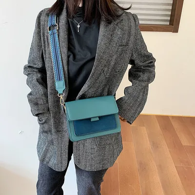 Scrub Broadband Shoulder Bag Crossbody Small Square Bag