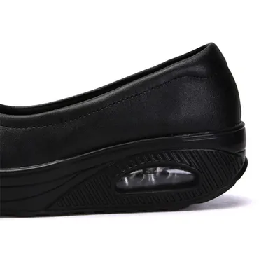 Plus size women's casual heightened wedge heel shoes