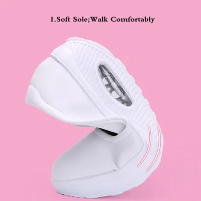Plus size women's casual heightened wedge heel shoes