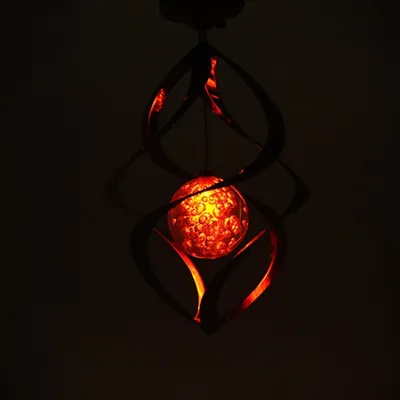 Outdoor Stainless Steel LED Solar Wind Bell Lamp acrylic ball building controlled wind bell rotating wind bell lamp landscape lamp