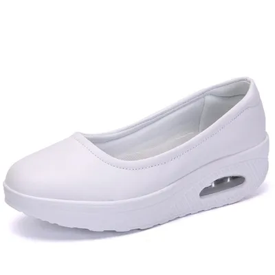 Plus size women's casual heightened wedge heel shoes