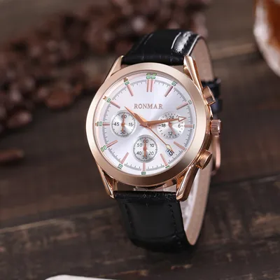 Six-pin quartz leather waterproof casual luminous watch