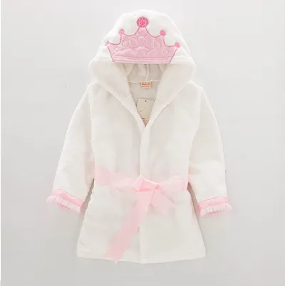 Children's flannel baby bathrobe