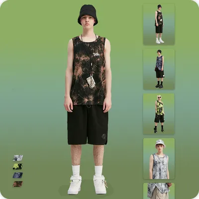 Personalized tie-dye vest for men