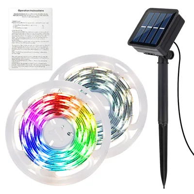 شريط إضاءة يعمل بالطاقة الشمسية مزود بـ 90 مصباح LED