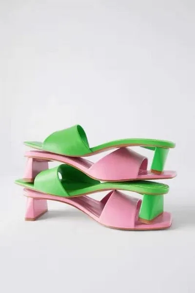 Thick high heel slippers
