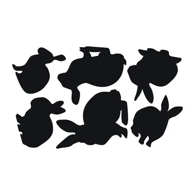 Wall Sticker Black Cat Rabbit Wall Sticker Decorative Pattern