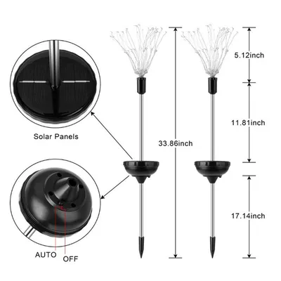 Solar firework lawn light