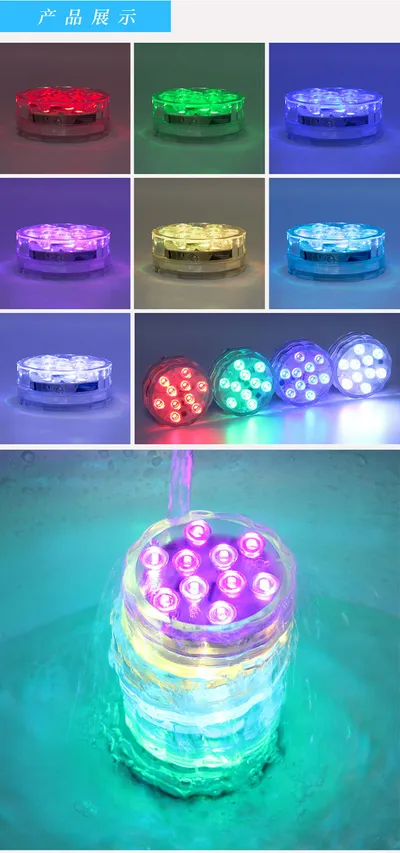 LED Remote Control Diving Light Waterproof Candle Light
