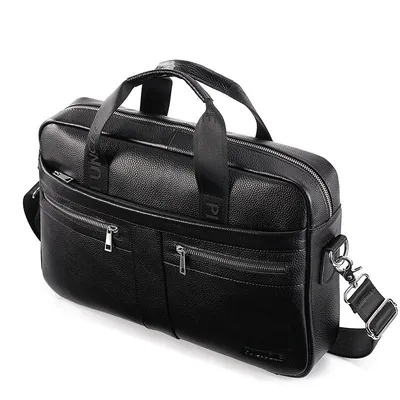 New leather men's briefcase