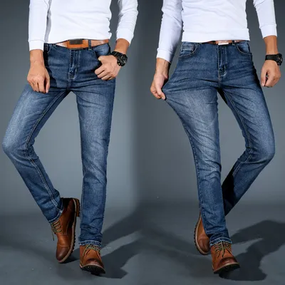 Men's casual Slim small straight tube trousers