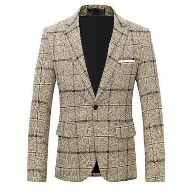 Men's plaid suit jacket