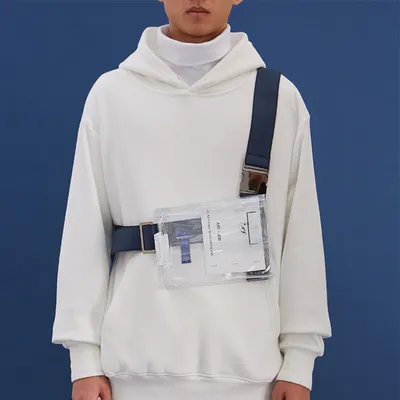Men's transparent waterproof crossbody bag