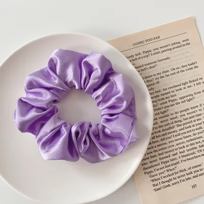 Simple satin retro large intestine loop hair rope