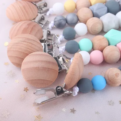 Baby silicone pacifier chain