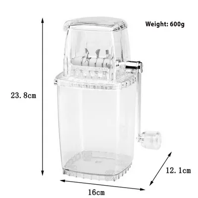 Manual Small Household Ice Crusher Multifunctional Transparent Bar Hand Ice Shaver Ice Mixing Creative Smoothie Ice Crusher