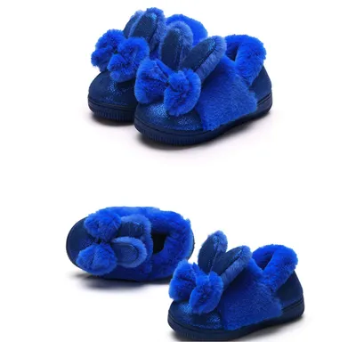 Children's cotton slipper bag heel warm and non slip baby home shoes men's and women's cotton shoes