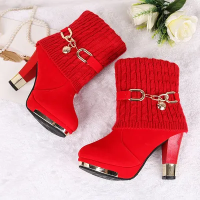 Frosted wool boots