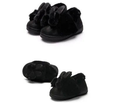 Children's cotton slipper bag heel warm and non slip baby home shoes men's and women's cotton shoes