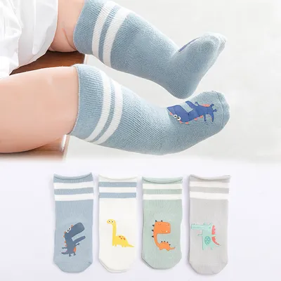 Cartoon heat transfer baby socks