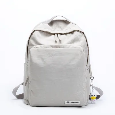 Solid color waterproof oxford casual backpack