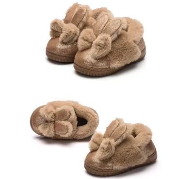 Children's cotton slipper bag heel warm and non slip baby home shoes men's and women's cotton shoes