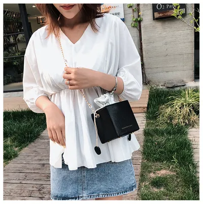 Women's bags new pumping bucket bag