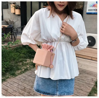 Women's bags new pumping bucket bag