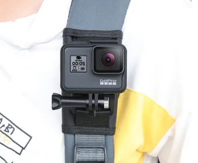 Sports camera backpack fixed shoulder strap