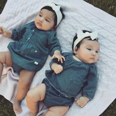 Baby Denim Triangle Robe