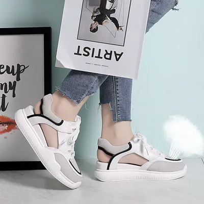 Women's summer lace-up platform sandals