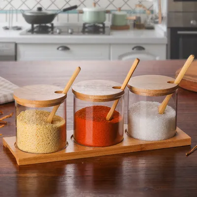 Glass seasoning bottle seasoning box set