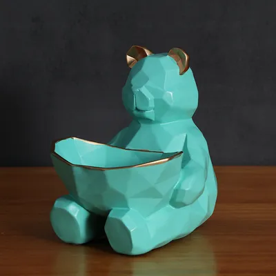 Geometric bear storage ornaments