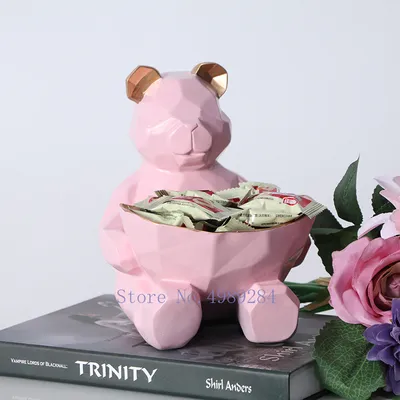 Geometric bear storage ornaments