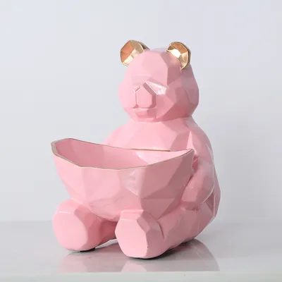 Geometric bear storage ornaments