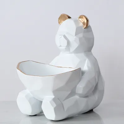 Geometric bear storage ornaments