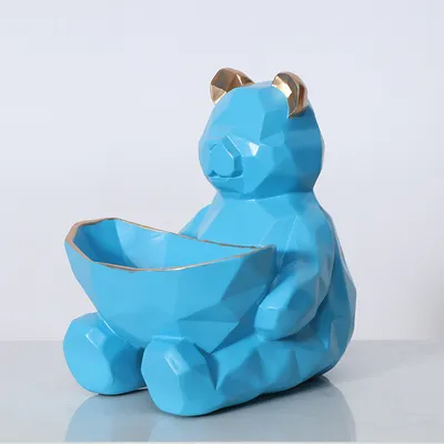 Geometric bear storage ornaments