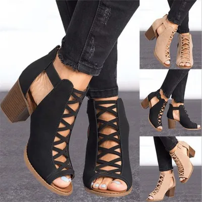 European and American fish mouth sandals