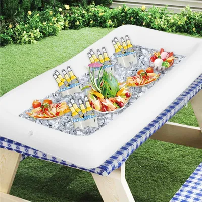 PVC Inflatable Ice Bar Water Entertainment Salad Plate Inflatable Cup Holder
