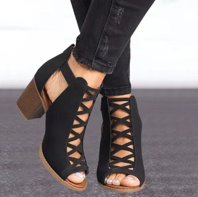 European and American fish mouth sandals