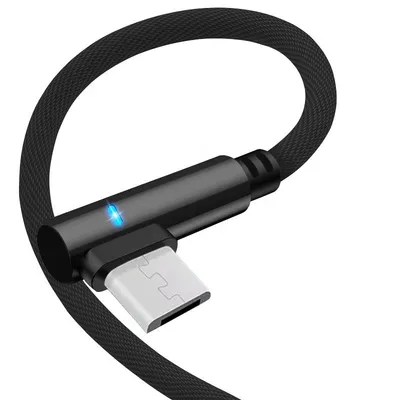 90 degree anti-winding charging cable