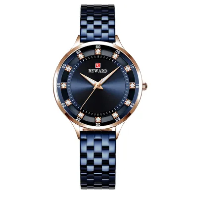 Ladies quartz watch with diamond band