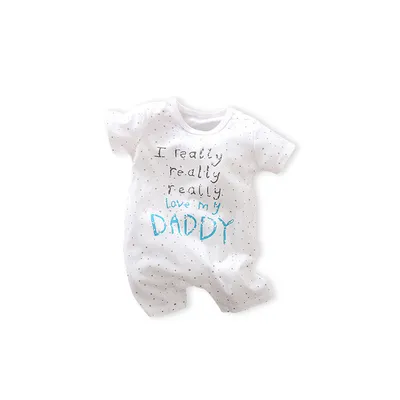 Baby jumpsuit with short sleeves