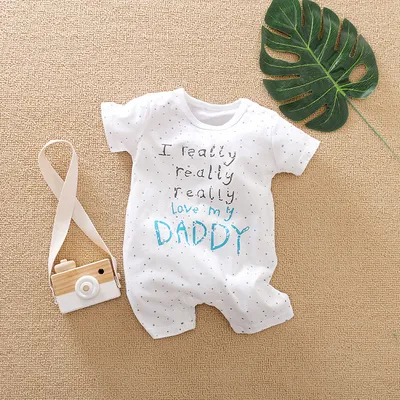 Baby jumpsuit with short sleeves